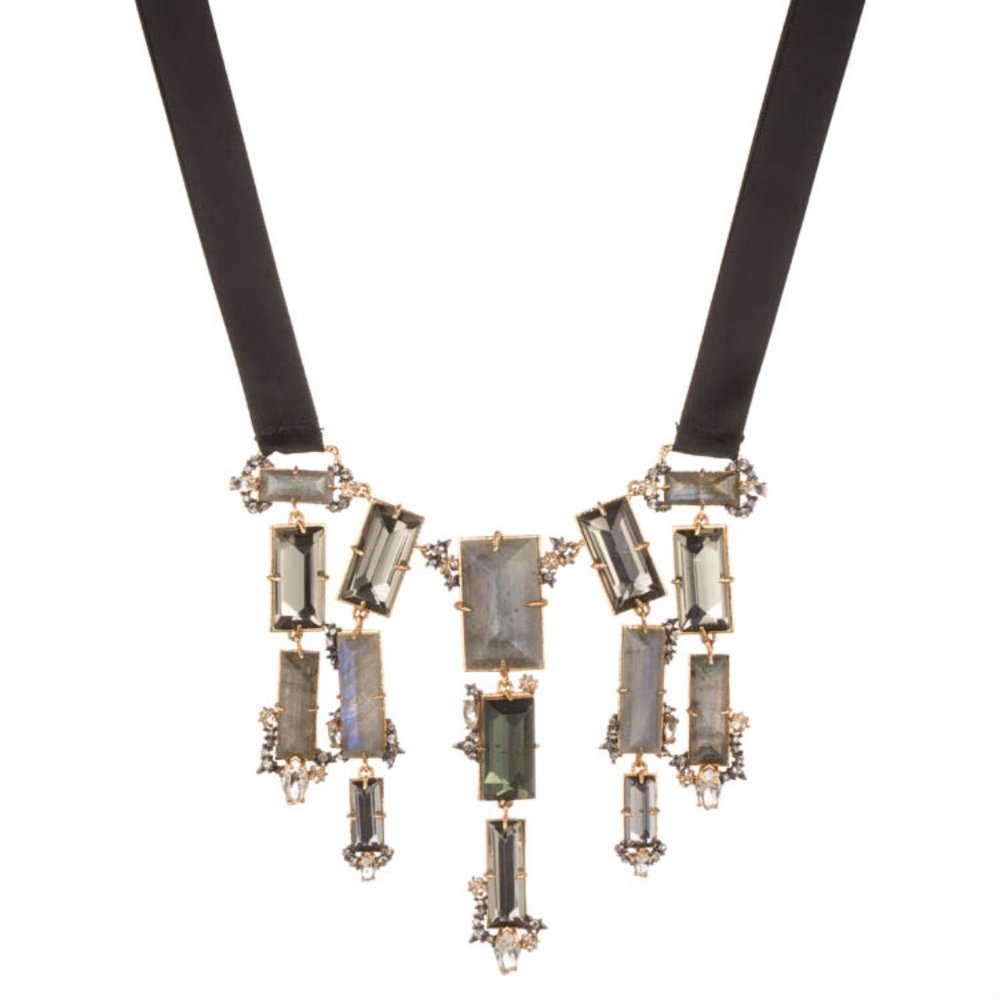 Custom Baguette Fringe Necklace